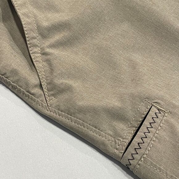 ~ Hook & Tackle 40 Mens Shorts Gray Grey Grayish-Tan Greige Tan Fishing Ripstop - Picture 4 of 14